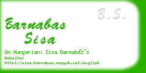 barnabas sisa business card